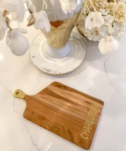 Inspire Me! Home Decor KITCHEN Wood Charcuterie Board With Gold Handle