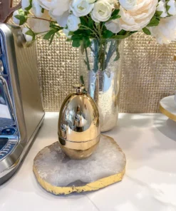 Inspire Me! Home Decor Gold Egg Shaped Utensil Holder (2 Styles)