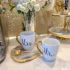 Inspire Me! Home Decor Mr. & Mrs. Mug Set (Set Of 2) Gold