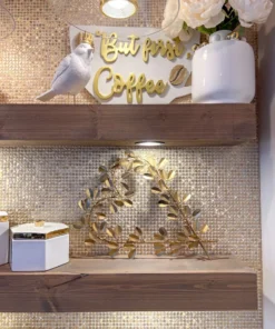 Inspire Me! Home Decor Gold Heart Wreath