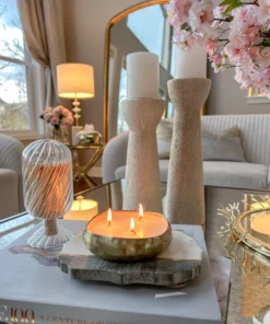 Inspire Me! Home Decor Gold Candle Tray (2 Sizes)