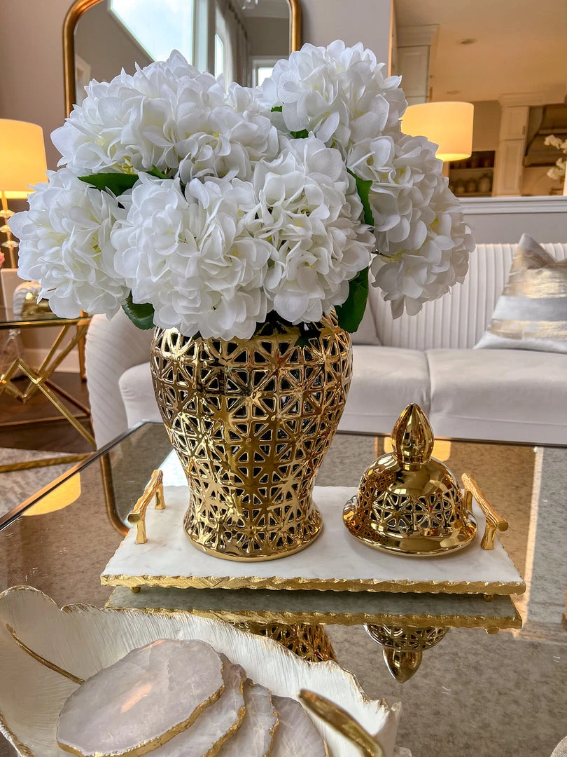 Inspire Me! Home Decor 23.5" Real Touch White Hydrangea