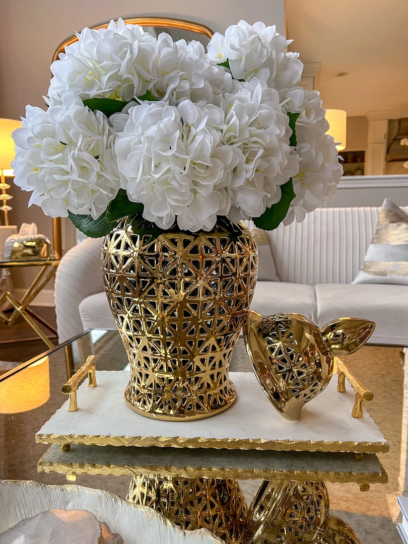 Inspire Me! Home Decor 23.5" Real Touch White Hydrangea