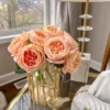 Inspire Me! Home Decor 11.5" Peach Real Touch Garden Rose Bundle