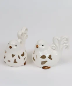 Inspire Me! Home Decor Ornate White Ceramic Bird