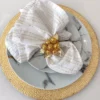 Inspire Me! Home Decor Gold Orb And Leaf Napkin Rings (Set Of 4)