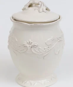 Inspire Me! Home Decor Oversized White Detailed Jars (Set Of 3)