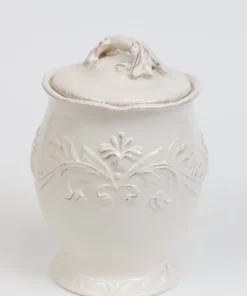 Inspire Me! Home Decor Oversized White Detailed Jars (Set Of 3)