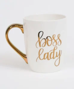 Inspire Me! Home Decor 16 Oz. Boss Lady Mug W/ Gold Handle