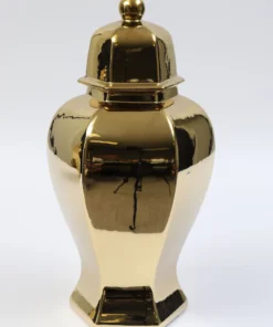 Inspire Me! Home Decor Gold Hexagon Ginger Jar (2 Sizes)