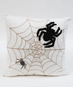Inspire Me! Home Decor Gold Glam Beaded Spider Pillow