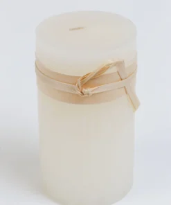 Inspire Me! Home Decor Cream Textured Pillar Candle (2 Sizes)