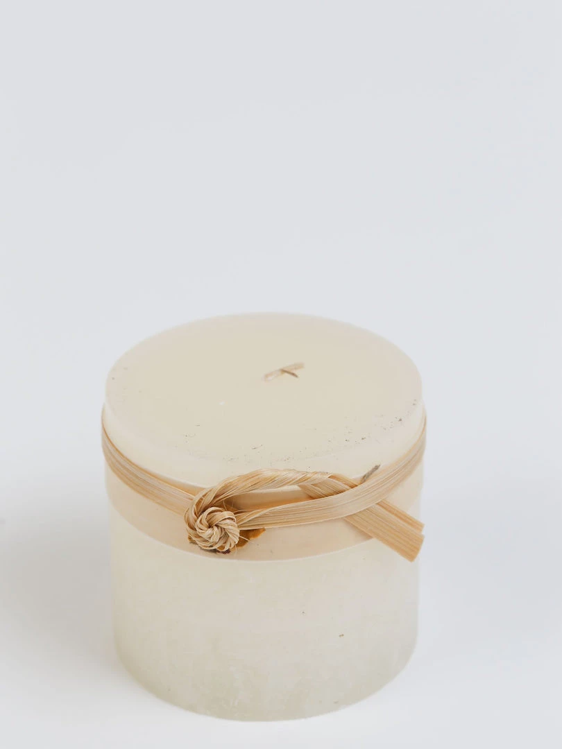 Inspire Me! Home Decor Cream Textured Pillar Candle (2 Sizes)