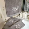 Inspire Me! Home Decor BATHROOM Granite Towel With Leaf & Vine Pattern (3 Sizes)