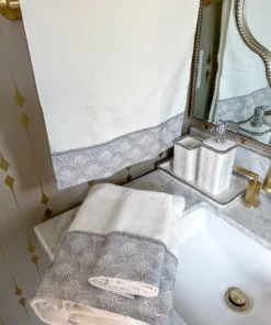 Inspire Me! Home Decor Decorative Shell Towel (2 Colors, 3 Styles)