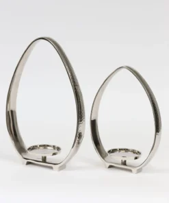 Inspire Me! Home Decor Silver Teardrop Candle Holders (2 Sizes)