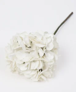 Inspire Me! Home Decor 18.5" White Velvet Hydrangea Stem