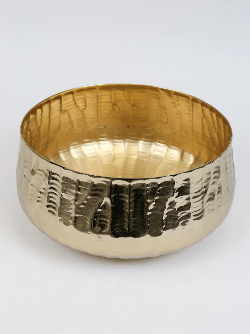 Inspire Me! Home Decor Wide Rimmed Gold Bowl (2 Sizes)