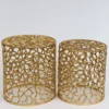 Inspire Me! Home Decor Openwork Coral Gold Sidetables (Set Of 2)
