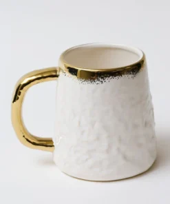 Inspire Me! Home Decor Oversized White And Gold Ombre Coffee Mug