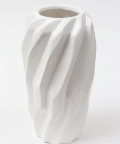 Inspire Me! Home Decor White Wavy Design Vase " From Pops Of Color Home Collection"