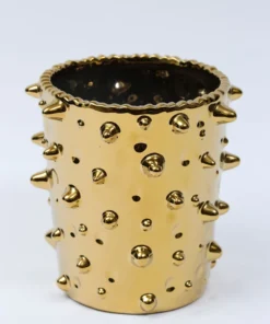 Inspire Me! Home Decor Studded Vase (2 Colors) Gold