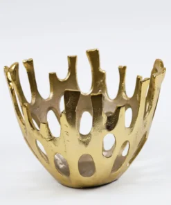 Inspire Me! Home Decor Openwork Gold Metal Bowl
