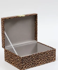 Inspire Me! Home Decor Leopard Print Boxes With Gold Medallion (Set Of 2)