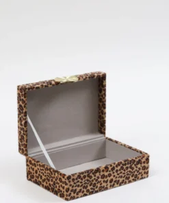 Inspire Me! Home Decor Leopard Print Boxes With Gold Medallion (Set Of 2)