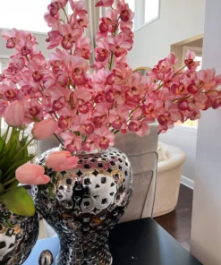 Inspire Me! Home Decor 30" Pink Real Touch Cymbidium Orchid Stem