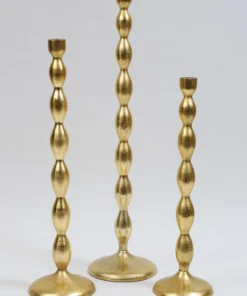 Inspire Me! Home Decor Gold Bead Floor Candle Stick (3 Sizes)