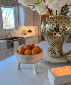 Inspire Me! Home Decor 11" Wood Bowl With Legs