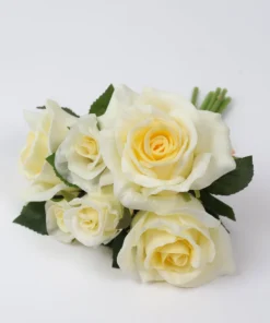 Inspire Me! Home Decor 10" White Real Touch Rose Bundle