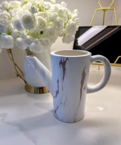 Inspire Me! Home Decor Ceramic Marble Watering Can/Pitcher