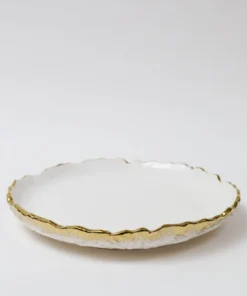 Inspire Me! Home Decor White And Gold Ombre Dinner Set