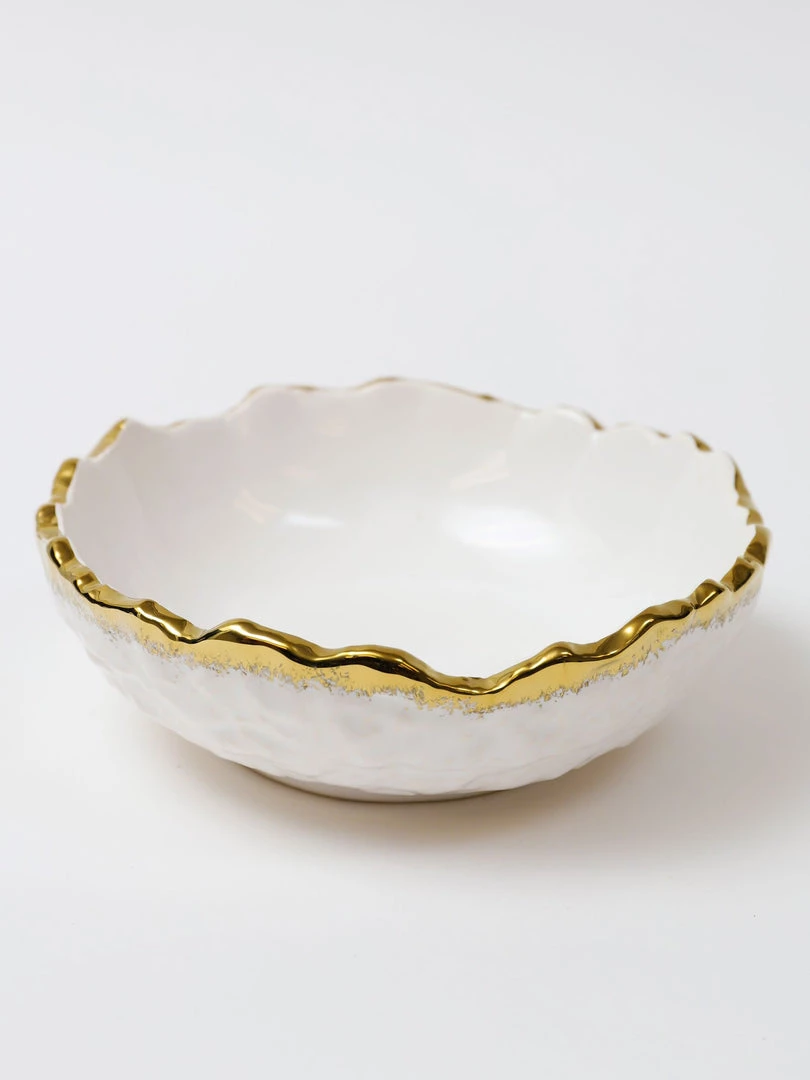 Inspire Me! Home Decor White And Gold Ombre Dinner Set