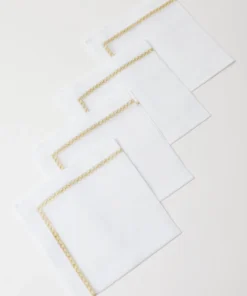 Inspire Me! Home Decor Set Of 4 Embroidered Border Napkins (2 Colors)