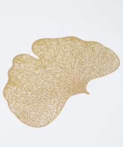 Inspire Me! Home Decor Gold Ginko Leaf Tablemat