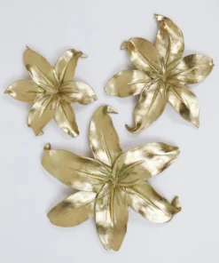 Inspire Me! Home Decor Gold Flower Wall Art