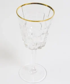 Inspire Me! Home Decor Set Of 4 Goblets With Gold Rim