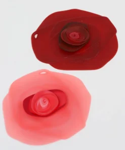 Inspire Me! Home Decor KITCHEN Silicone Rose Mug Lids (Set Of 2)