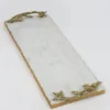 Inspire Me! Home Decor Rectangle Marble Tray With Gold Branch Handles