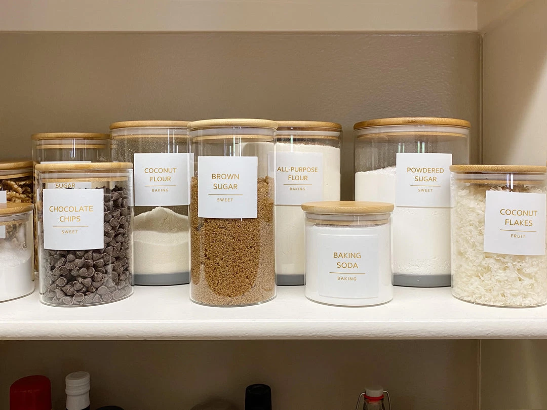 Inspire Me! Home Decor Gold Pantry Labels