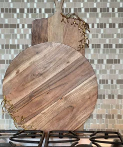 Inspire Me! Home Decor KITCHEN Rectangular Wood Charcuterie Board With Textured Design "From Pops Of Color Home Collection"