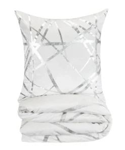 Cloud9d BEDDING Rica Ivory And Silver Duvet (2 Sizes)