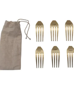 Inspire Me! Home Decor Gold Fork Cheese Markers (Set Of 6)