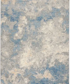 Nourison Joli Area Rug - Ivory/Blue/Grey (3 Sizes) PILLOWS, RUGS, & THROWS