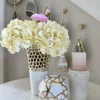Inspire Me! Home Decor Textured Design Vase With White Marble Base (2 Colors) "From Pops Of Color Home Collection"