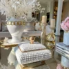 Inspire Me! Home Decor Cream Studded Box W/ Gold Detailing