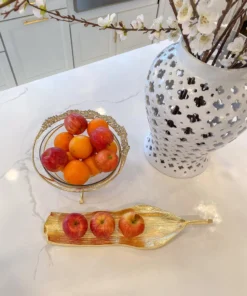 Inspire Me! Home Decor White Ceramic Pierced Ginger Jar (2 Sizes)